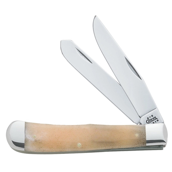Smooth Natural Bone pocketknife with stainless steel clip and spey blades.... from ASI 44260 WR Case & Sons Cutlery Co / Case®