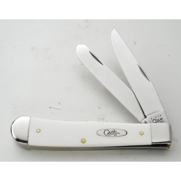 Smooth white synthetic pocket knife with 2 stainless steel blades.... from ASI 44260 WR Case & Sons Cutlery Co / Case®
