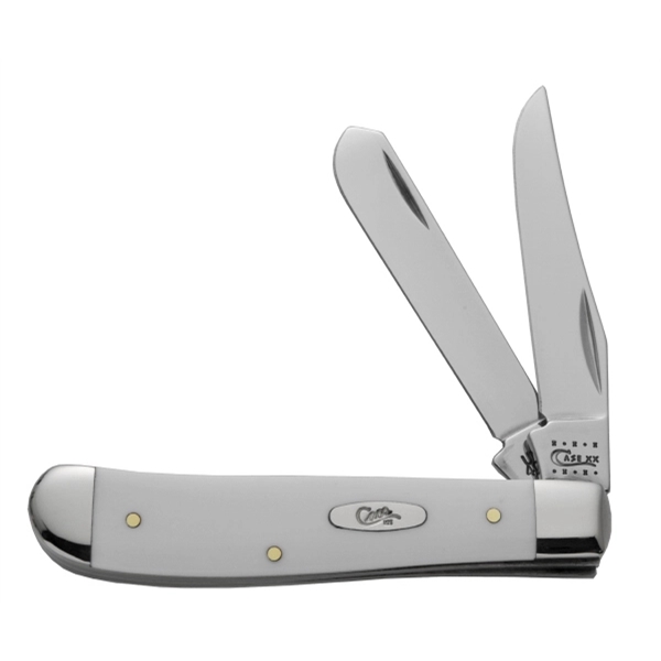 Smooth white synthetic pocketknife with 2 stainless steel blades.... from ASI 44260 WR Case & Sons Cutlery Co / Case®