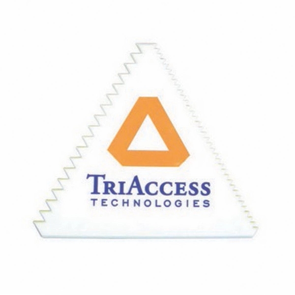 Triangle-shaped bowl scraper with 3 different serrated edges.... from ASI 88620 Specialty Products Company / Newport Plastics / Specialty Line