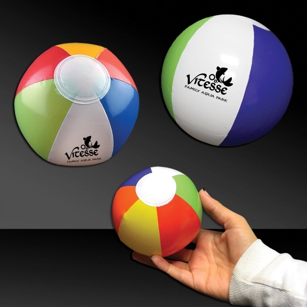 6" mini inflatable beach ball with multi-colored panels.... from ASI 42016 Brighter Promotions Inc / Chemical Light™