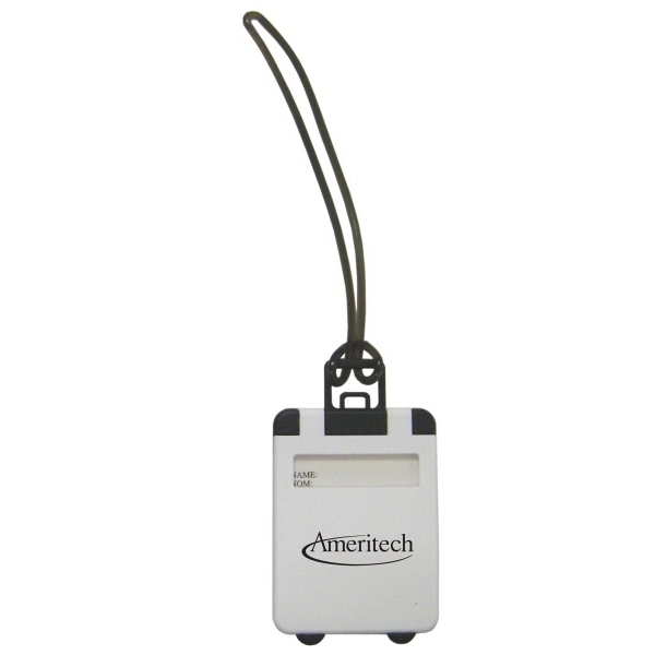 Plastic suitcase luggage tag.... from ASI 99030 Zipline / MainStream Promotions™