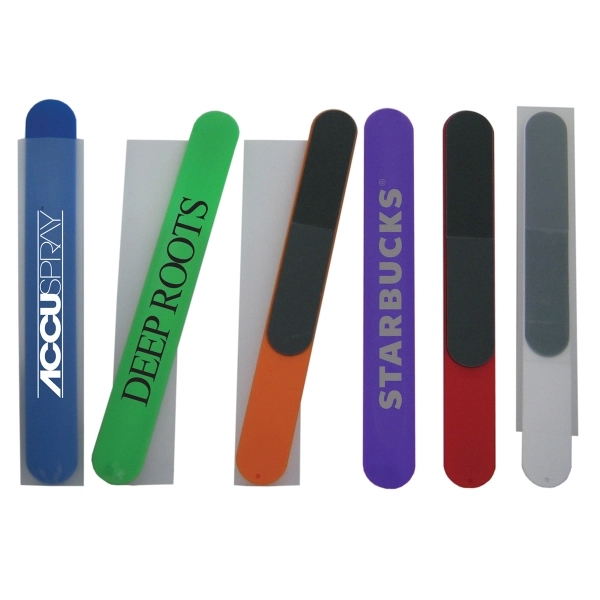 Emery board with plastic storage sleeve.... from ASI 99030 Zipline / MainStream Promotions™