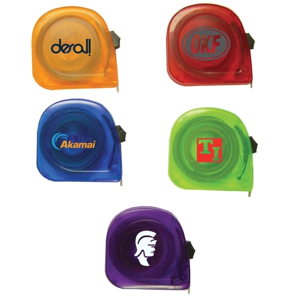 Plastic retractable mini tape measure, 10 ft. in length.... from ASI 99030 Zipline / MainStream Promotions™