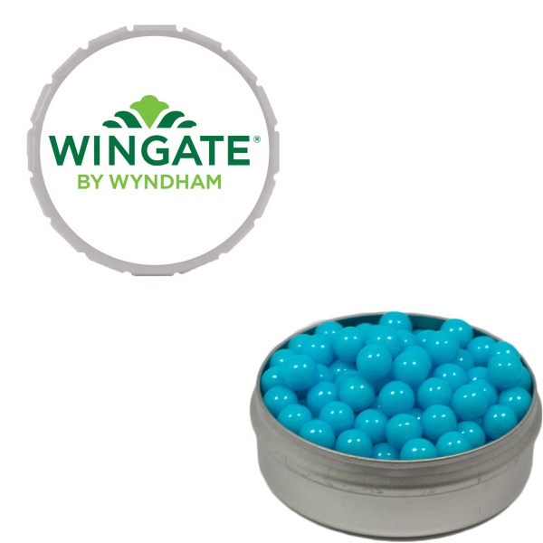 Mint Tin Maniacs - Silver snap-top mint tin with Colored Candy.... from ASI 31516 ZZ MERGED - Admints & Zagabor Powered By HIT / Admints & Zagabor