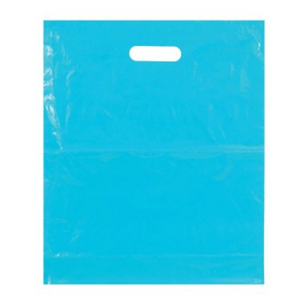 Colored Plastic Die Cut Merchandise Bag (15" x 18" + 4"... from ASI 92480 Uniflex / U F
