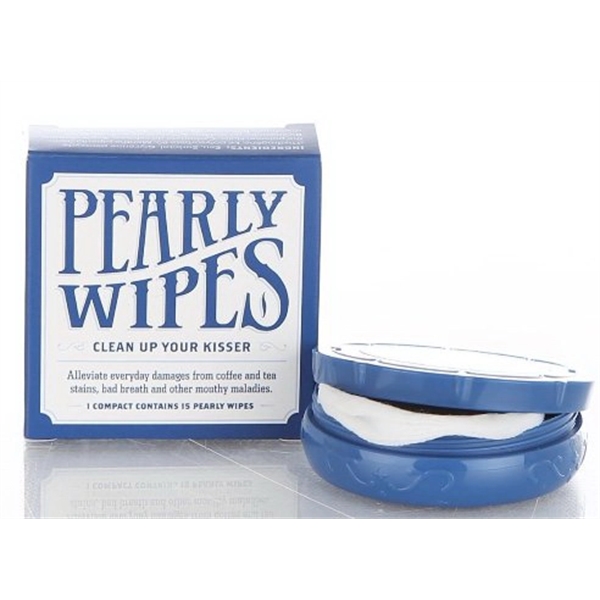 Pearly Wipes mirror compact with 15 peppermint flavored disposable dental wipes.... from ASI 55450 Franmara Inc