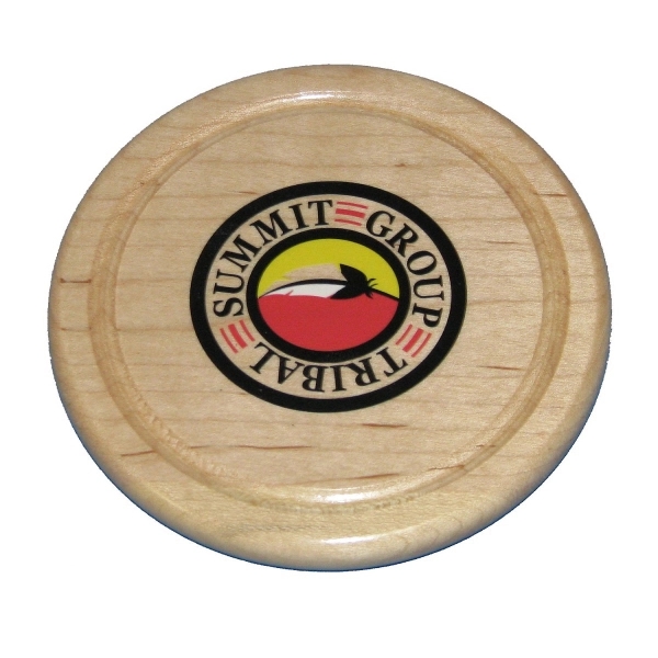 Round wood coaster with cork bottom.... from ASI 88156 Solid Dimensions Inc / Solid Dimensions Line
