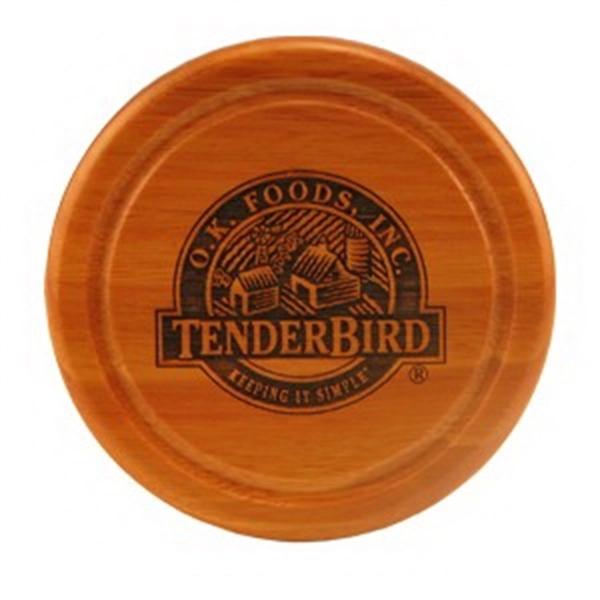 Round wood coaster with cork bottom.... from ASI 88156 Solid Dimensions Inc / Solid Dimensions Line