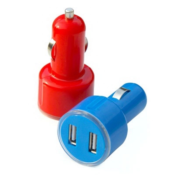 Round 2 Port Car Charger charges 2 USB devices at one... from ASI 93131 US Flash & Technologies LLC / U S Flash & Technologies LLC