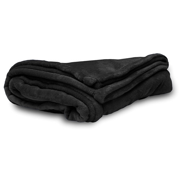 Super soft black 50" x 60" polyester faux micro mink throw... from ASI 98085 Wolfmark