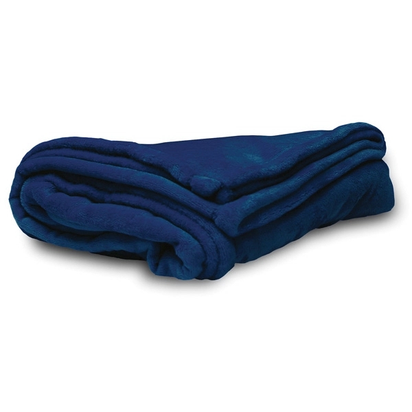 Super soft navy blue 50" x 60" polyester faux micro mink... from ASI 98085 Wolfmark