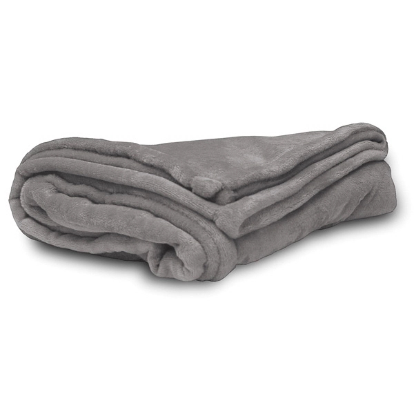 Super soft grey 50" x 60" polyester faux micro mink throw... from ASI 98085 Wolfmark