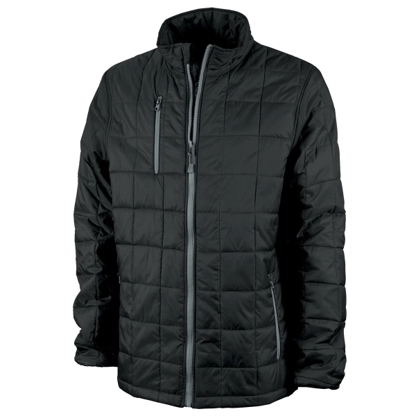 Men's quilted jacket with 100% dobby polyester shell made of recycled... from ASI 44620 Charles River Apparel