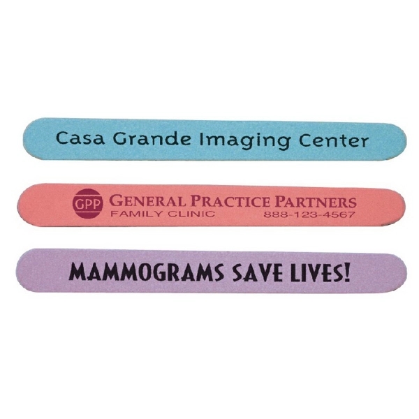 Pastel Color Assortment Emery Board comes in 3 different color choice.... from ASI 34326 Allen Adv Products Inc / Fingertip Line