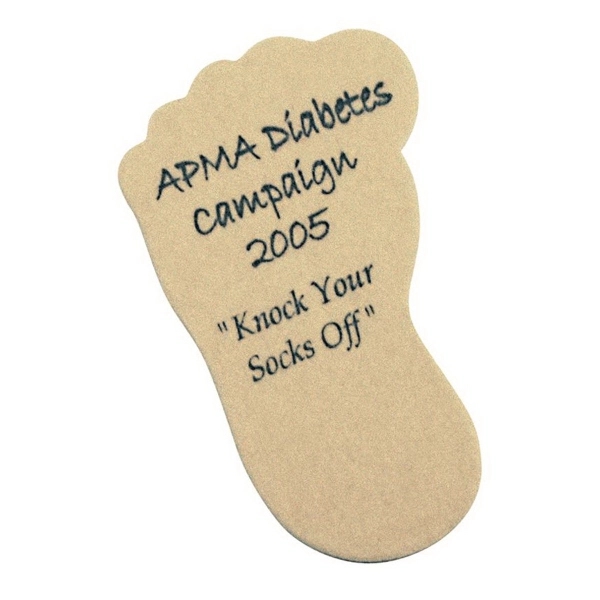 Foot shaped emery board Die-cut shapes are a clever way to... from ASI 34326 Allen Adv Products Inc / Fingertip Line