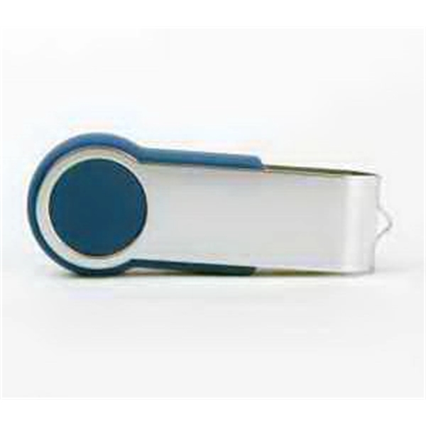 Colorful, plastic and metal USB flash drive with a swivel design... from ASI 37218 Athena Promo (tm)