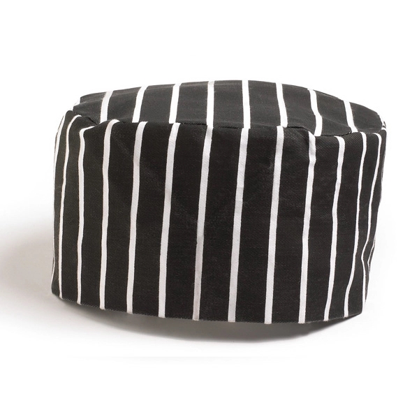 Chalkstripe culinary baker's cap with expandable elastic back.... from ASI 98085 Wolfmark