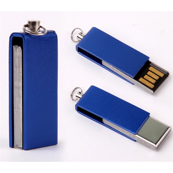 Metal, rectangular, mini swivel USB 2.0 flash drive available in capacities... from ASI 37218 Athena Promo (tm)