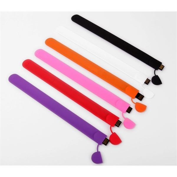 2.0 USB flash drive in a silicone rubber slap bracelet available... from ASI 37218 Athena Promo (tm)