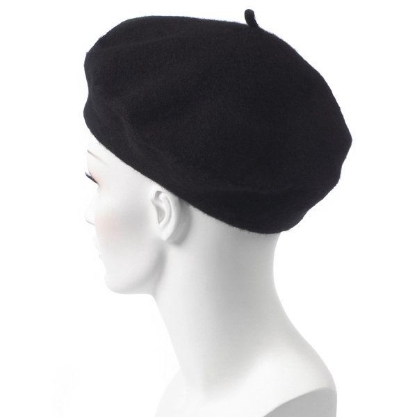 Black wool fashion beret.... from ASI 98085 Wolfmark