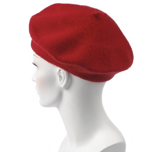 Red wool fashion beret.... from ASI 98085 Wolfmark