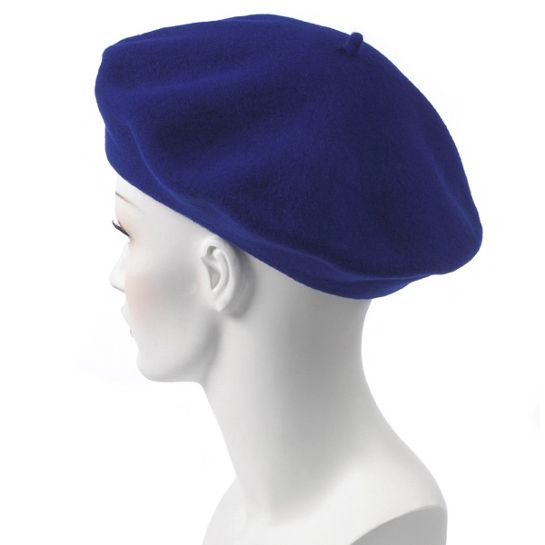 Royal blue wool fashion beret.... from ASI 98085 Wolfmark