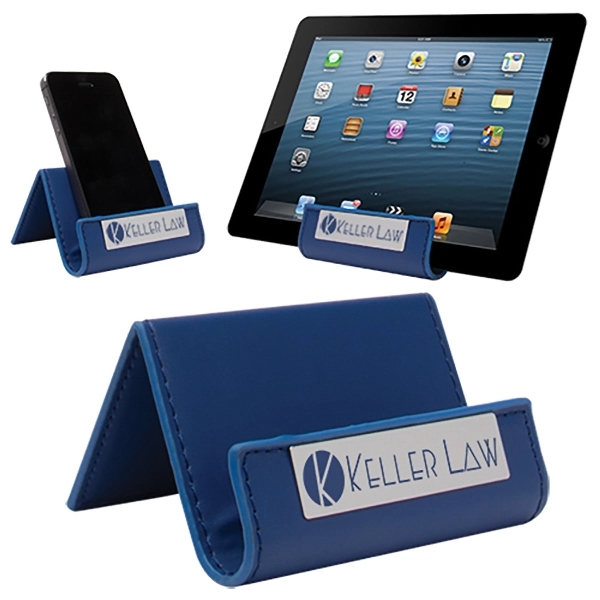 Leatherette deluxe cell phone and tablet stand.... from ASI 62190 Illini