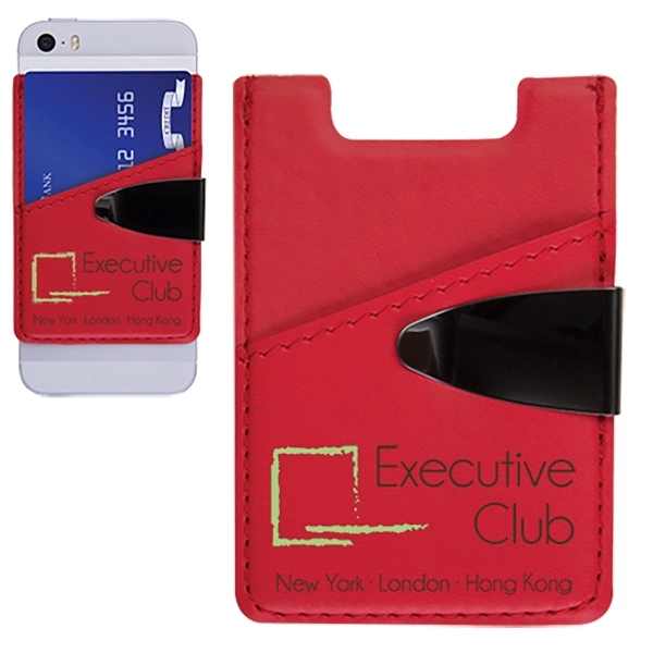 Leatherette deluxe cell phone card holder in your choices of colors.... from ASI 62190 Illini