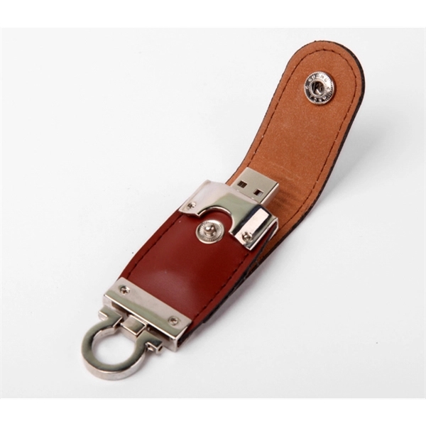 Leather USB Flash Drive, USB 2.0, with keychain attachment and a... from ASI 37218 Athena Promo (tm)
