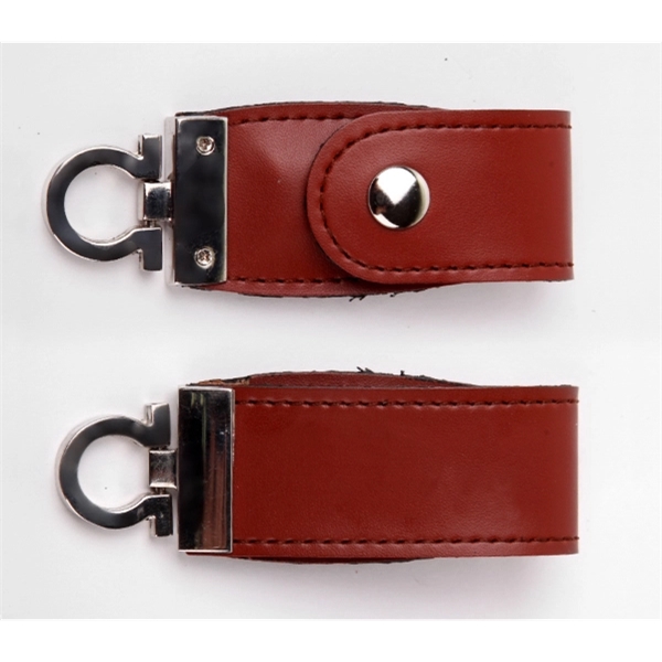 Leather USB Flash Drive, USB 2.0, with keychain attachment and a... from ASI 37218 Athena Promo (tm)