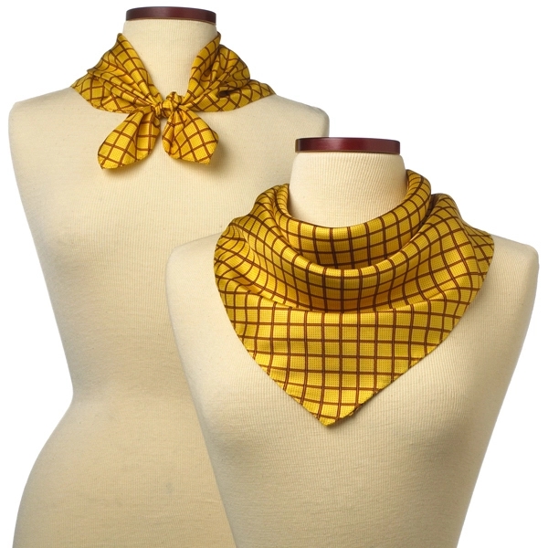 Yellow gold 21" x 21" wet dyed silk scarf.... from ASI 98085 Wolfmark