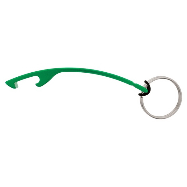 Lager bottle opener keychain made of aluminum and available in several... from ASI 43442 ZZ DROPPED - High Caliber Line USA