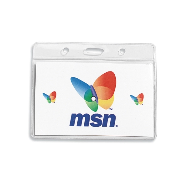 4 5/16" x 3 7/18" clear vinyl badge holders.... from ASI 62660 Innovation Line