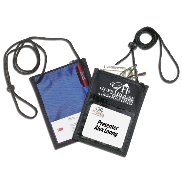 5 1/4" x 7" 420 Denier polyester badge holder/neck wallet with... from ASI 62660 Innovation Line