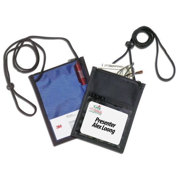 5 1/4" x 7" 420 Denier polyester badge holder/neck wallet with... from ASI 62660 Innovation Line