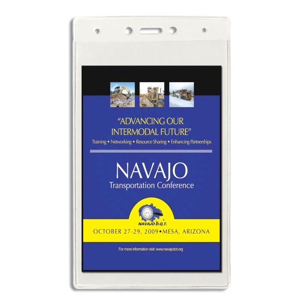 4 1/4" x 8" Toledo 0.03 thick clear vinyl pit pass... from ASI 62660 Innovation Line