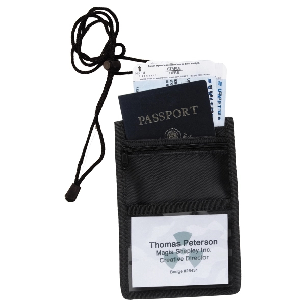 5" x 7 1/8" polyester badge holder and neck wallet with... from ASI 62660 Innovation Line