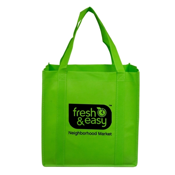 Non-woven polypropylene grocery tote bag with 20" handles, 8" gusset and... from ASI 62660 Innovation Line