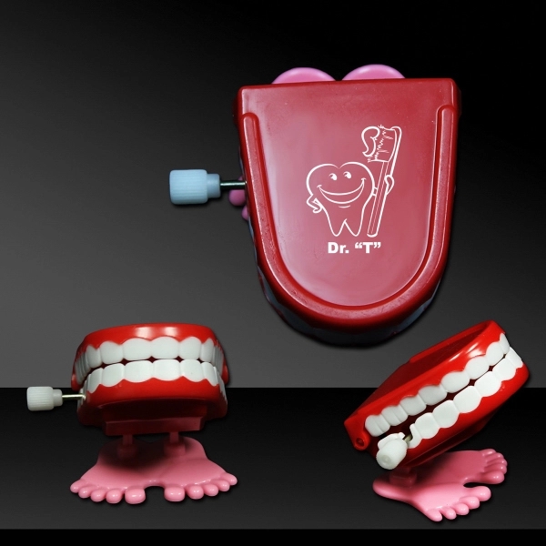 Wind-up chattering teeth hopper novelty toy.... from ASI 42016 Brighter Promotions Inc / Chemical Light™