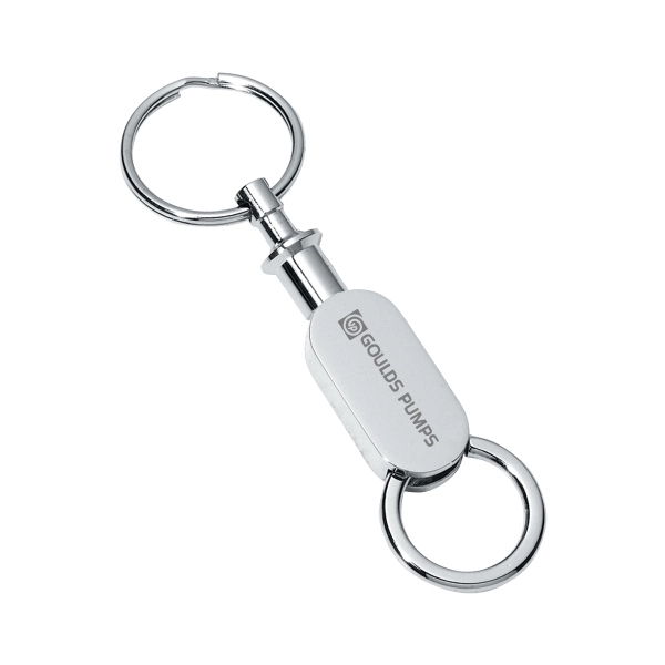 Chrome finish metal pull-apart keyholder.... from ASI 62660 Innovation Line