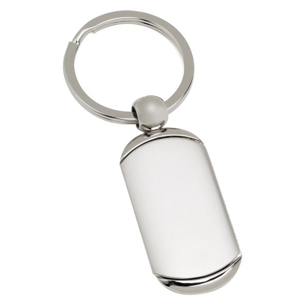 3 1/4" x 1 3/8" oval-shaped metal keyrings,... from ASI 62660 Innovation Line