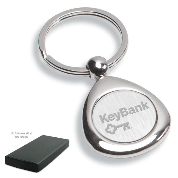 Chrome metal key tag with laser engraved imprint.... from ASI 62660 Innovation Line