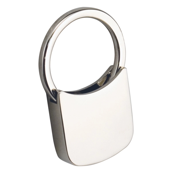 Metal key tag with chrome finish with spring loaded pull-n-twist key... from ASI 62660 Innovation Line