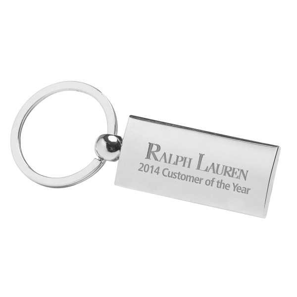 Metal keyholder with chrome finish and laser engraving.... from ASI 62660 Innovation Line