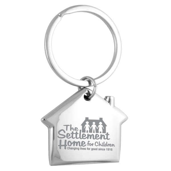 House shaped metal keyholder with chrome finish.... from ASI 62660 Innovation Line
