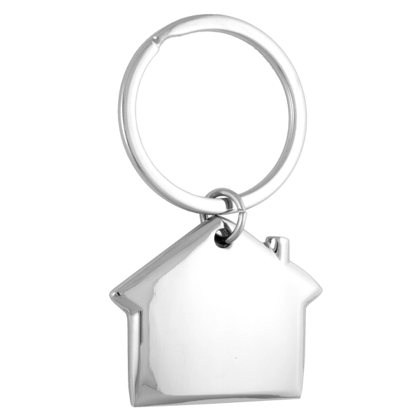 House shaped metal keyholder with chrome finish.... from ASI 62660 Innovation Line