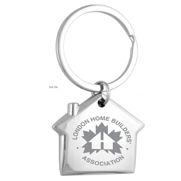 House shaped metal keyholder with chrome finish.... from ASI 62660 Innovation Line