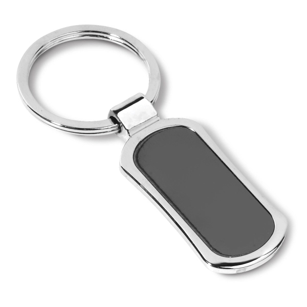 Chrome finish metal key holder with laser engraving.... from ASI 62660 Innovation Line