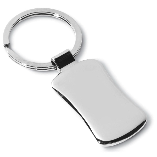 Chrome finish metal key holder with laser engraving.... from ASI 62660 Innovation Line